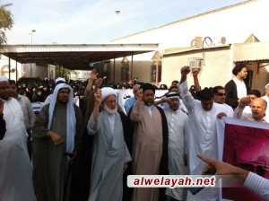 المجلس الإسلامي العلمائي ينظم وقفة احتجاجية جماهيرية على هدم المساجد واستمرار التعدي على المصلين في البحرين