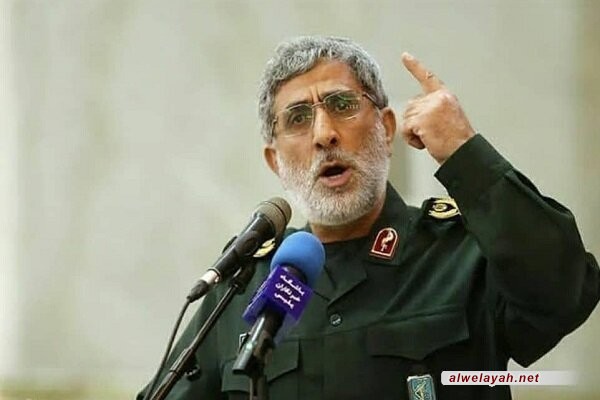 العميد قاآني: ستبقى إيران إلى جانب فصائل المقاومة الفلسطينية