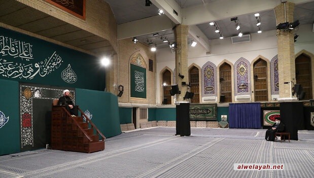 في حسينية الإمام الخميني (ره)؛ إقامة الليلة الثانية لمجلس عزاء استشهاد فاطمة الزهراء (س) بحضور قائد الثورة