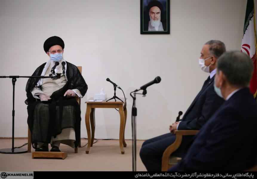 محطات من لقاء الإمام الخامنئي برئيس وزراء العراق