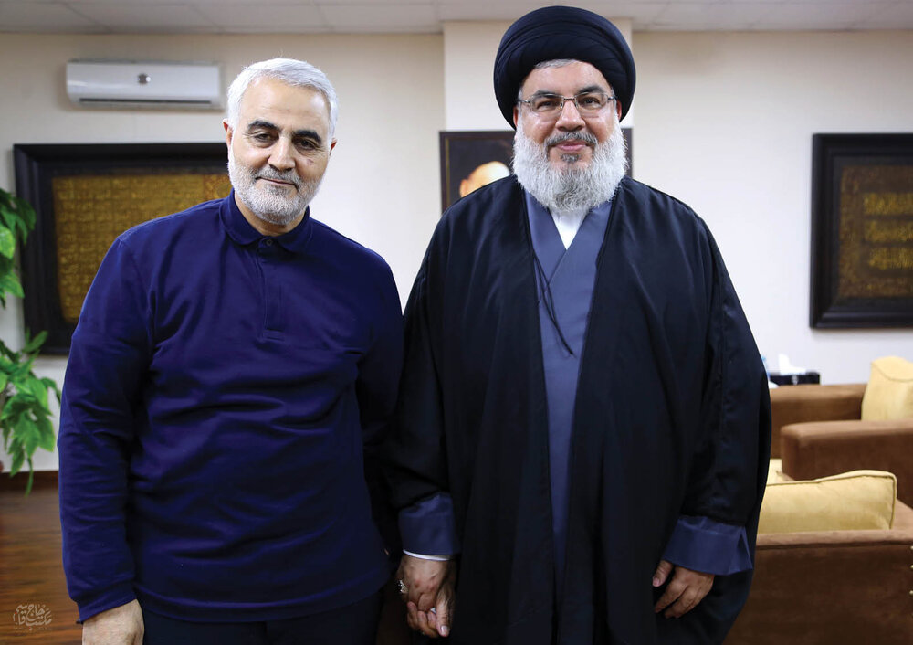 اَلْقَائِدُ اَلشَّهِيد سَمَاحَةٌ اَلسَّيِّد حَسْن نَصْرُ اَللَّهِ: أميركا وإسرائيل والسعودية شركاء في جريمة اغتيال القائدين سليماني والمهندس