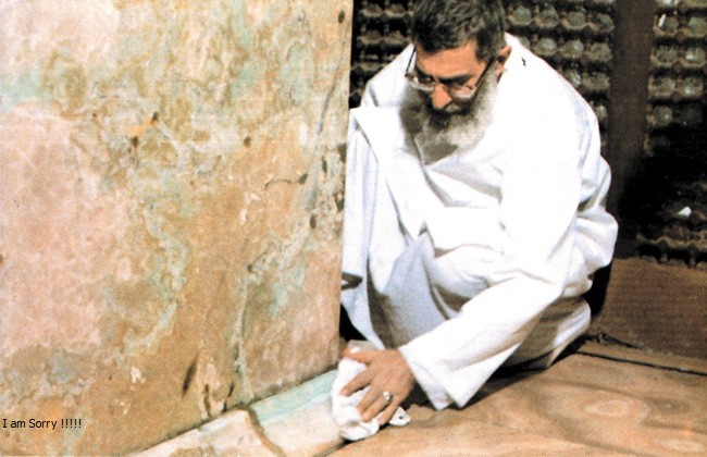 القائد يتبرك بغبار ضريح الامام الرضا عليه السلام