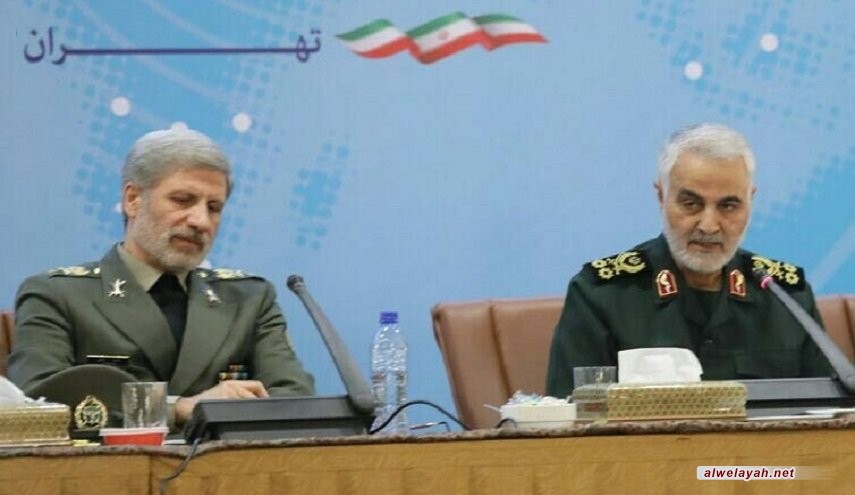 وزير الدفاع الإيراني يثمن جهود اللواء سليماني في المراحل المختلفة