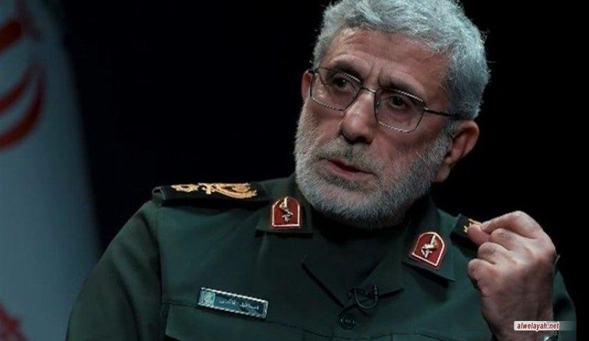 العميد قاآني للعدو الصهيوني: إذا لم تغادروا جنوب لبنان فسيتكرر سيناريو عام 2000