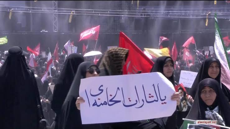 حشود مليونية في مصلّى الإمام الخميني تهتف: "يا لثارات القائد الشهيد"