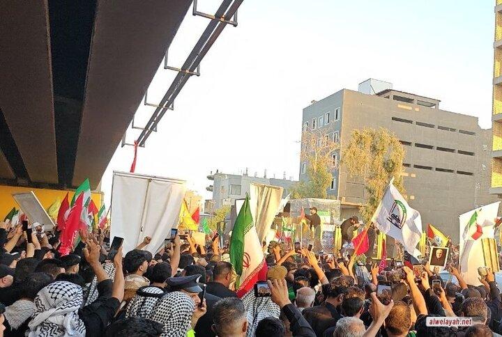 العراق ینتفض، انطلاق مراسم تشييع جثمان القائد الشهيد في النجف الأشرف