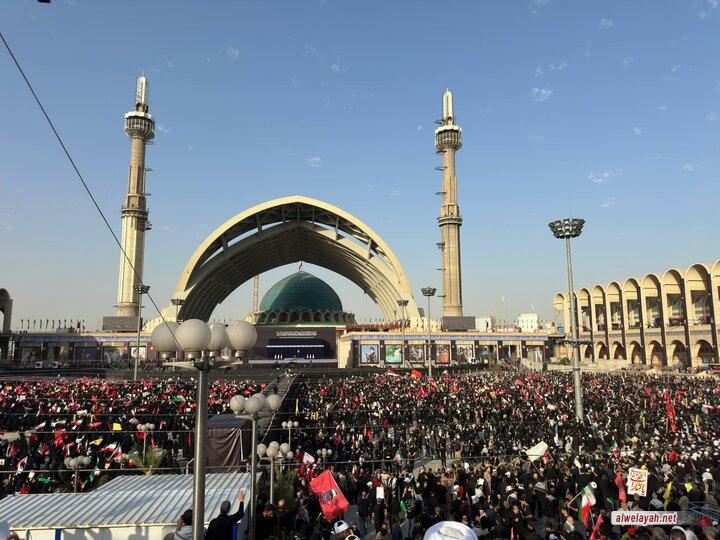 انطلاق مراسم الوداع الرسمي بالقائد الشهيد